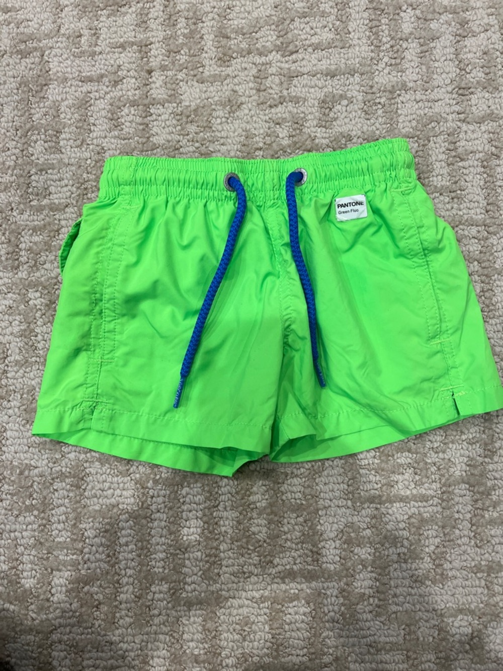 NWOT MC2 SAINT BARTH Bright Green Kids Swim Shorts
